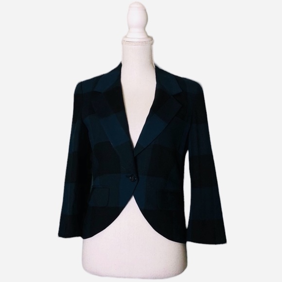 Elizabeth and James Wool Blend Plaid Jacket - Picture 1 of 9